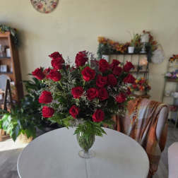 Grandeur Long Stem Rose Arrangement by BloomNation™