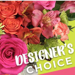Bright mixed bouquet with roses, alstroemeria, and carnations