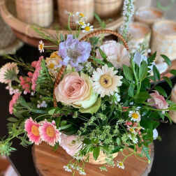 Whimsical Bloom Basket
