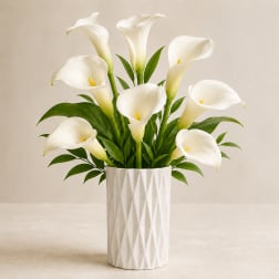 Modern White Calla Lily Arrangement