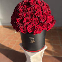 80 RED ROSES BOX