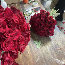 Two Beautiful Red Rose Bouquets
