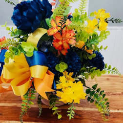 blue and orange