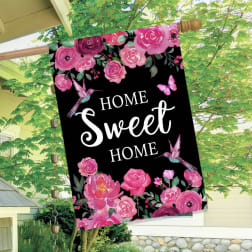 Home Sweet Home Hummingbirds House Flag