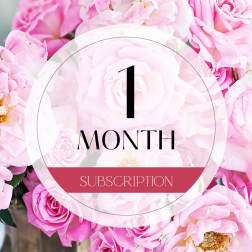 Pink roses with a "1 Month Subscription" label