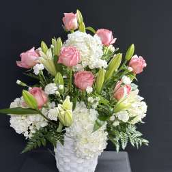Lily & Rose Basket Floral Arrangement