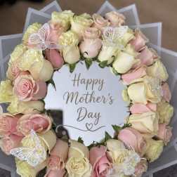 Blush Rose Mirror Bouquet