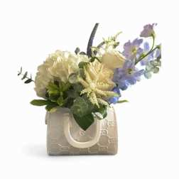 Luxury white purse