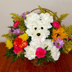 Playful Pup Fresh Flower Arrangement