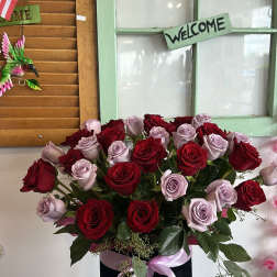 Red & Lavender Rose box