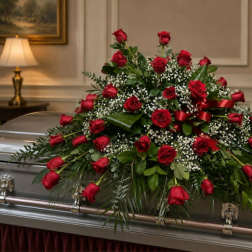 C20 - RED ROSE CASKET SPRAY
