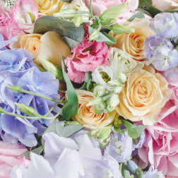 Soft Pastel Vase Arrangement Designer's Choice by Chasing Petals
