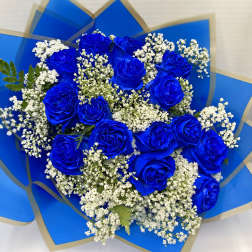 15 Blue Roses Bouquet
