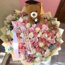 75 rose graduation bouquet