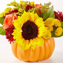 GOLDEN GOURD PUMPKIN BOUQUET By FTD