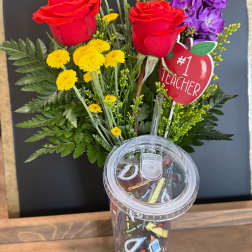 Teacher Tumbler of Blooms