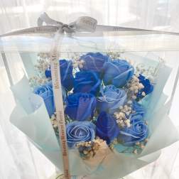 [SOAP FLOWER] Azure Glow Enchantment Soap Flower Bouquet