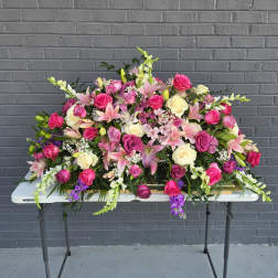 Casket spray Pink Love