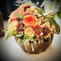 Copper Pumpkin Arrangement