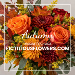 Autumn bouquet with orange roses and burgundy chrysanthemums