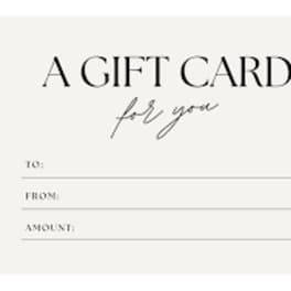 Gift card with blank lines for to, from, and amount