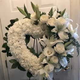 corazon funebre blanco pureza