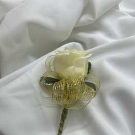 White Rose Boutonnière by BloomNation™