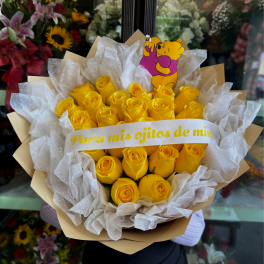 Heart shaped Winnie the Pooh buchón