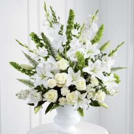 White and Green Service Arrangement