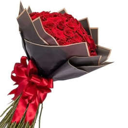LOVE ROSES WRAPPED BOUQUET