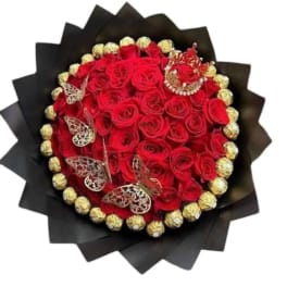Red foses whit chocolate.