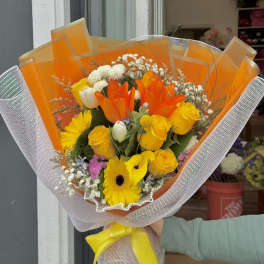 Golden Sunshine Hand-Tied Bouquet