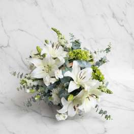 White Serenity Lily Centerpiece