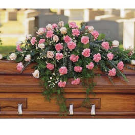 TF199-2 Heavenly Pink Casket Spray