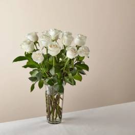 Long Stem White Rose Bouquet