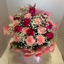 baby pink arrangement