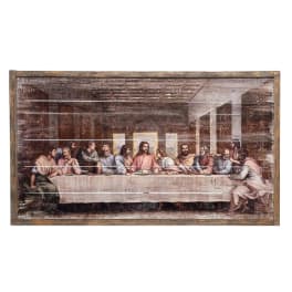 Framed wall art depicting The Last Supper