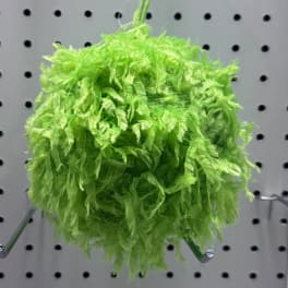 Bright green fluffy hanging pom-pom decoration