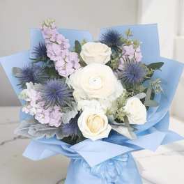 Columbia Blue Celebration Bouquet