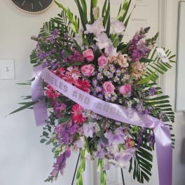 Lavender Spring Funeral Spray