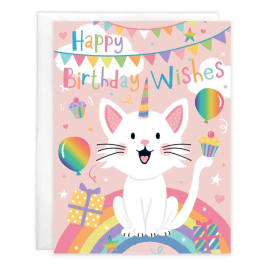 Birthday Greeting Card - Birthday Kitty-Kids