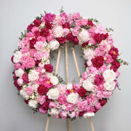 Peony Hydrangea Wreath