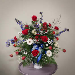 Red, White, and Blue Sympathy Basket