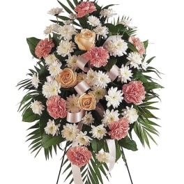 Mutli-Color Floral Sympathy Standing Spray - Florist of Omaha