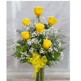 1/2 Dozen Yellow Roses
