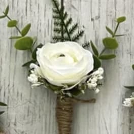 Ranunculus Boutonniere by Love and Bloom