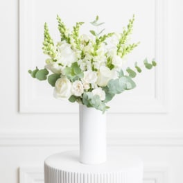 Pure white blooms bouquet