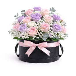 Pastel Garden Rose Hatbox – Short