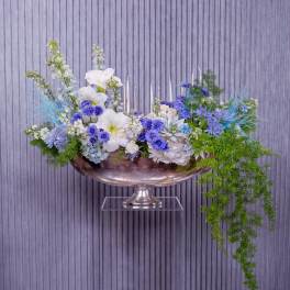 №198 Blue Serenity Menorah Arrangement