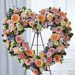 Beautiful Oranges Wreath Heart